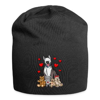 Bull terrier - Bonnet en jersey - noir - Devant
