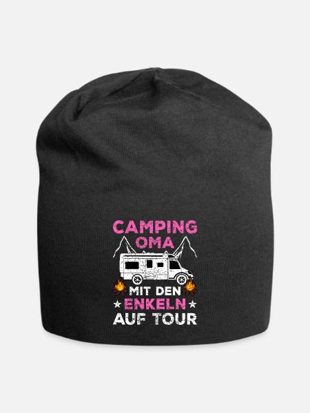 Camping Oma - Jersey-Beanie - Schwarz