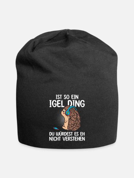 Igel - Jersey-Beanie - Schwarz