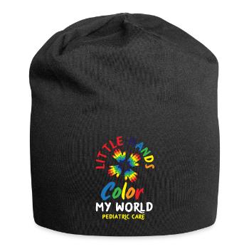 Kinderkrankenschwester Kinderkrankenpflegerin - Jersey-Beanie - Schwarz - Vorne