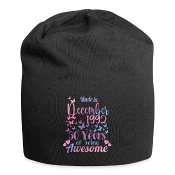30e anniversaire Décembre 1992 Femmes 30 ans - Bonnet en jersey - noir - Devant