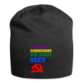 Lesbian communist non binary and sexy - Jersey-Beanie - Schwarz - Vorne