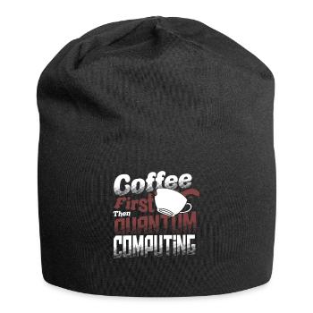 Quantencomputer Informatik - Jersey-Beanie - Schwarz - Vorne