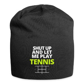 tennis / tennis / joueur de tennis / jeu de tennis - Bonnet en jersey - noir - Devant