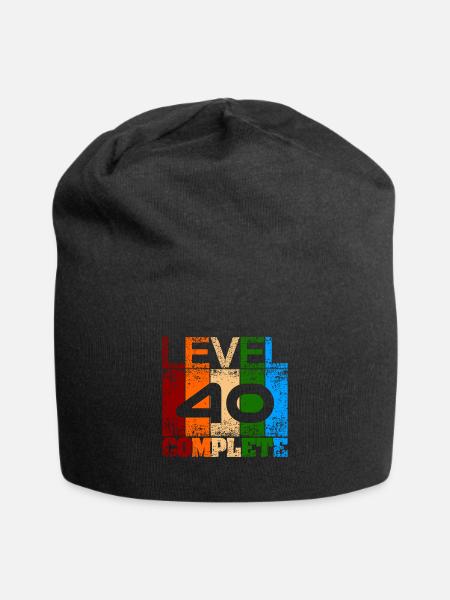 Endlich bin ich 40 - Jersey-Beanie - Schwarz