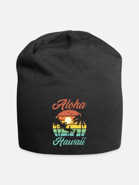 Retro Hawaii Urlaub Hawaii Surfen Surfer - Jersey-Beanie - Schwarz