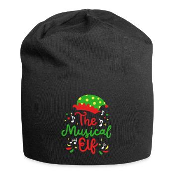 Musikalischer Elf Wichtel Weihnachten - Jersey-Beanie - Schwarz - Vorne