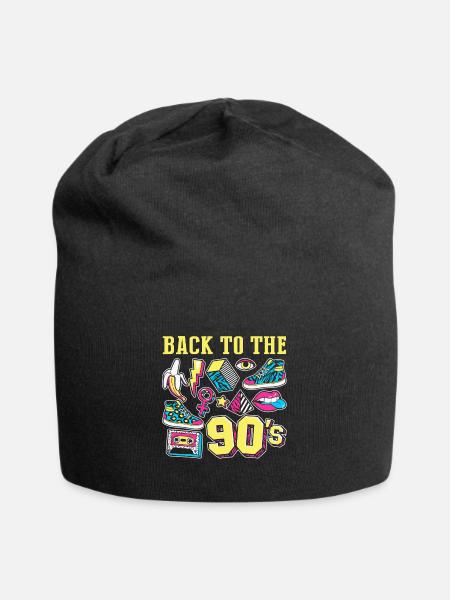 Back To 90's Vintage Kassette Tape Mixtape - Jersey-Beanie - Schwarz