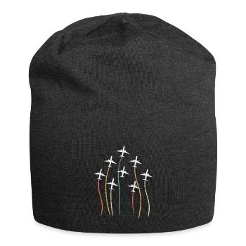 Stolzer Pilot Flugzeug Luftfahrt Lustige Sprüche - Jersey-Beanie - Anthrazit - Vorne