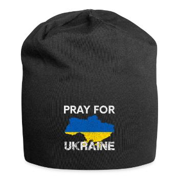 Pray for Ukraine Beten für den Frieden im Osten - Jersey-Beanie - Schwarz - Vorne