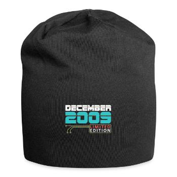 Décembre 2009 - Anniversaire en décembre - Bonnet en jersey - noir - Devant