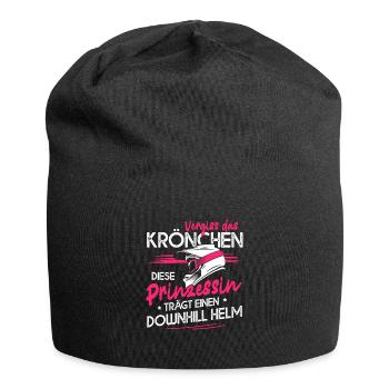 Vergiss Das Krönchen Prinzessin Downhill Helm - Jersey-Beanie - Schwarz - Vorne
