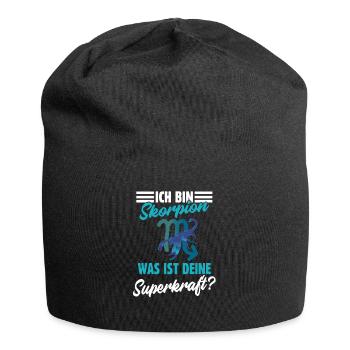 Sternzeichen Skorpion - Jersey-Beanie - Schwarz - Vorne