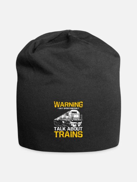 Eisenbahn Lokomotive Lok Lokführer Schaffner Zug - Jersey-Beanie - Schwarz