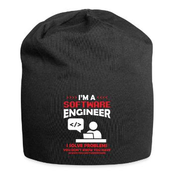 Je suis un ingénieur logiciel développeur de logiciels - Bonnet en jersey - noir - Devant