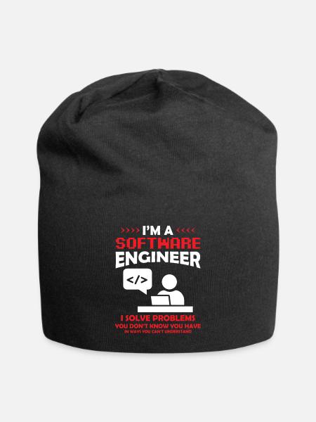 I'm a Software Engineer Software Developer - Jersey Beanie - black