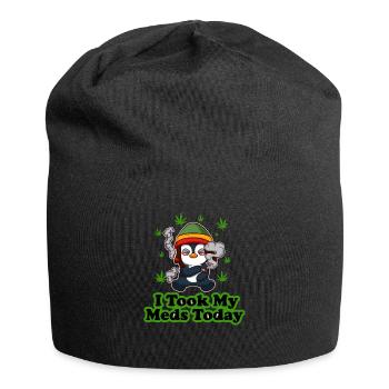 I Took My Meds Today Cannabis THC CBD Ganja - Jersey Beanie - black - Front