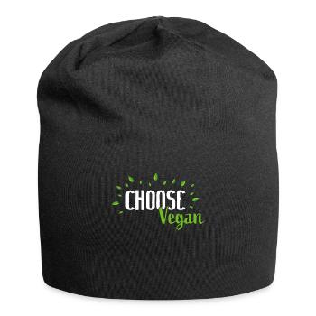 Vegan Veganer Veganerin Veganismus - Jersey-Beanie - Schwarz - Vorne