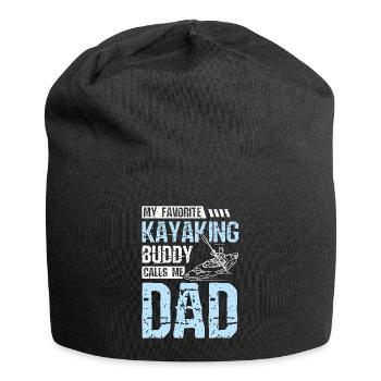My kayak duddy calls me dad - Jersey Beanie - black - Front