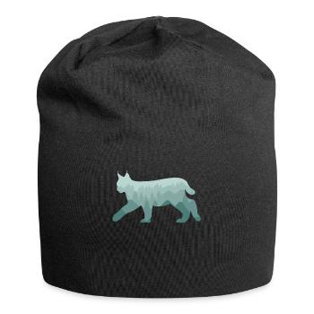 Luchs Rotluchs Wald Natur Landschaft Geschenk - Jersey-Beanie - Schwarz - Vorne