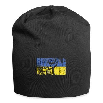 Contre la guerre, l’Ukraine je me bats pour la liberté - Bonnet en jersey - noir - Devant