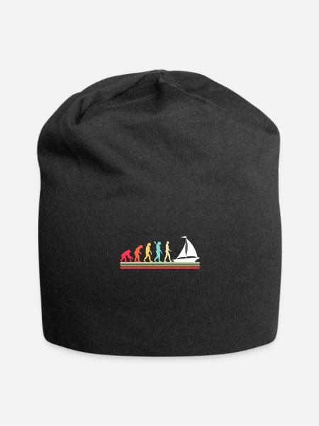Segeln Evolution Segelboot Segler - Jersey-Beanie - Schwarz