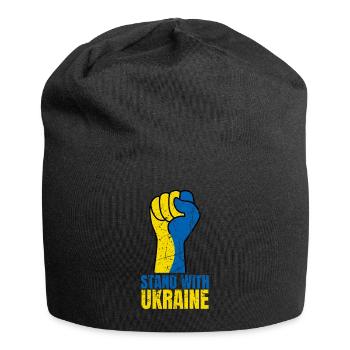 Stand avec Ukraine Vintage Ukraine Flag - Bonnet en jersey - noir - Devant