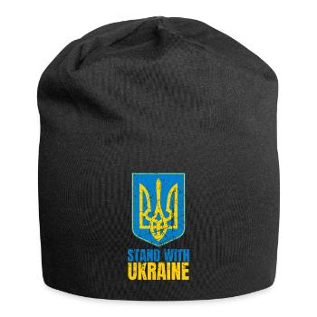 Stand avec Ukraine Vintage Ukraine Flag - Bonnet en jersey - noir - Devant