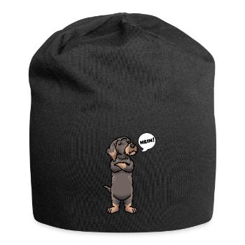 Rauhaardackel Dackel Hund - Jersey-Beanie - Schwarz - Vorne
