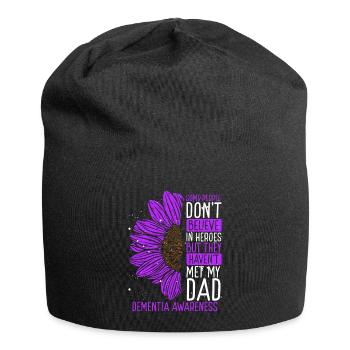 Ruban de sensibilisation à la démence Papa guerrier - Bonnet en jersey - noir - Devant