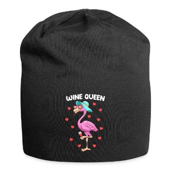 Wine Queen Wine Drinker Ladies - Jersey Beanie - black - Front
