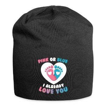 Schwangerschaftsparty Gender Reveal - Jersey-Beanie - Schwarz - Vorne