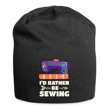Nähen Schneidern - Jersey-Beanie - Schwarz - Vorne