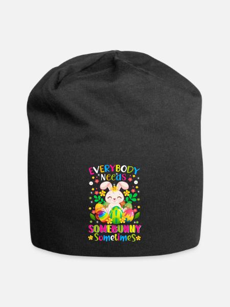Osterfest Osterhase Ostereier - Jersey-Beanie - Schwarz