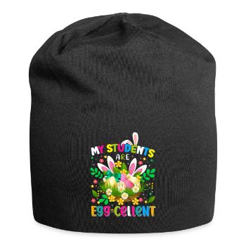 Easter Easter Easter Eggs - Jersey Beanie - black - Front