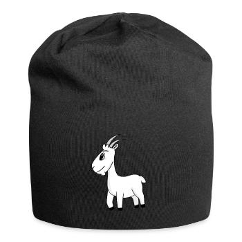 Ziegenbock Bock - Jersey-Beanie - Schwarz - Vorne