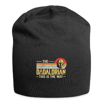 the dadalorian this is the way. gift, fathers day - Jersey Beanie - black - Front