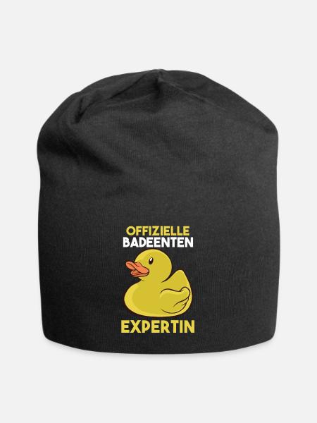 Ente Quitscheente Badeenten - Jersey-Beanie - Schwarz