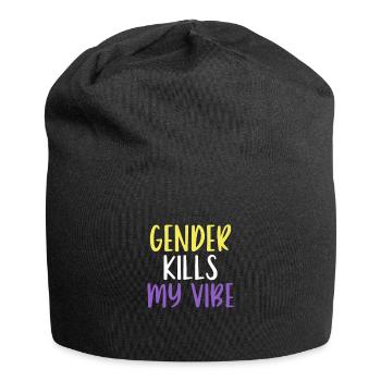 Funny Nonbinary Genderqueer Pride - Gender Kills - Jersey-Beanie - Schwarz - Vorne