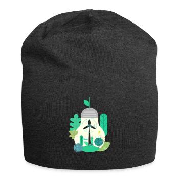 Light bulb Wind power Wind power - Jersey Beanie - charcoal grey - Front