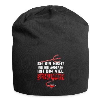 Lustiger Spruch Teufelin Teufel geschenk - Jersey-Beanie - Schwarz - Vorne