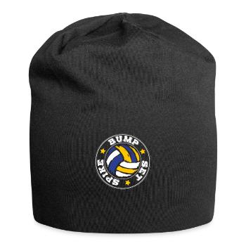 Volleyball Motiv Bump Set Spike Volleyball - Jersey-Beanie - Schwarz - Vorne