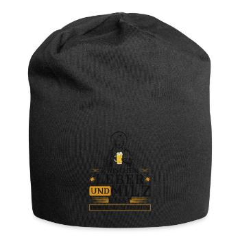 Leber und Milz Jesus Bier Festival Goldstrand - Jersey-Beanie - Schwarz - Vorne