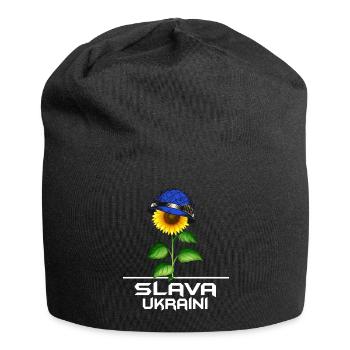 slava ukraini stand with ukraine free kiev - Jersey Beanie - black - Front