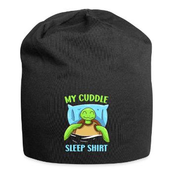 Mein Kuschel Schlafshirt Schildkröte Schlaf - Jersey-Beanie - Schwarz - Vorne