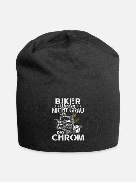 Biker werden nicht grau das ist Chrom - Jersey-Beanie - Schwarz