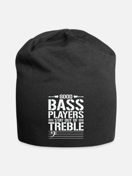 Good Bass Players Instrument Bassist Music - Jersey Beanie - black
