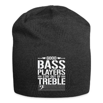 Bons bassistes Instrument Bass Player Musique - Bonnet en jersey - charbon - Devant