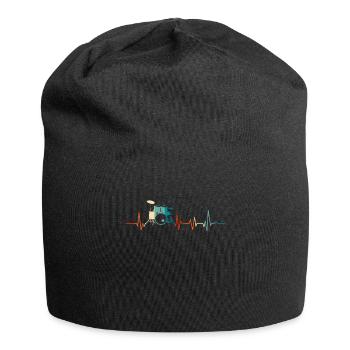 Vintage Heartbeat Drums - Jersey Beanie - black - Front