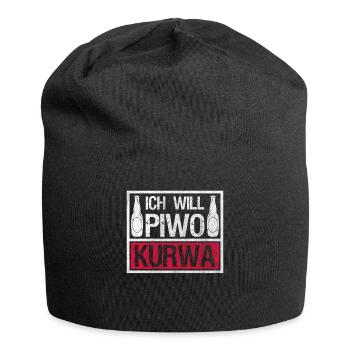 Ich will Piwo Kurwa für stolze Polen Polska - Jersey-Beanie - Schwarz - Vorne